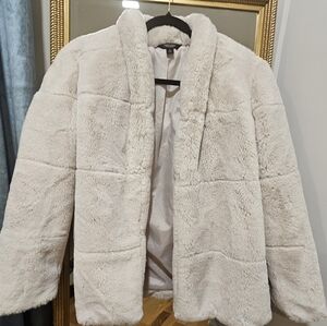 Tahari Cream Teddy Jacket